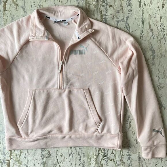 Puma Crop baby pink 1/4 zip sweatshirt - Picture 5 of 12